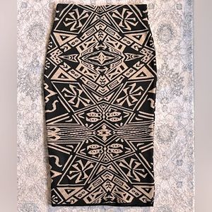 Gianni Bini Geometric pencil skirt